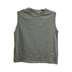 LIVID Organic Cotton Tank Top Boxy Sleeveless Crew Minty Sage Green XS